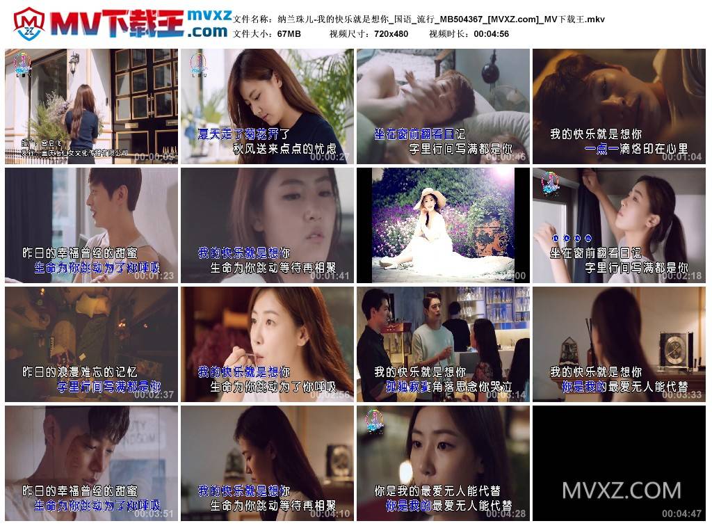 纳兰珠儿-我的快乐就是想你_国语_流行_MB504367